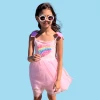 Lola + The Boys 3D Rainbow Heart Tulle Dress New Arrivals