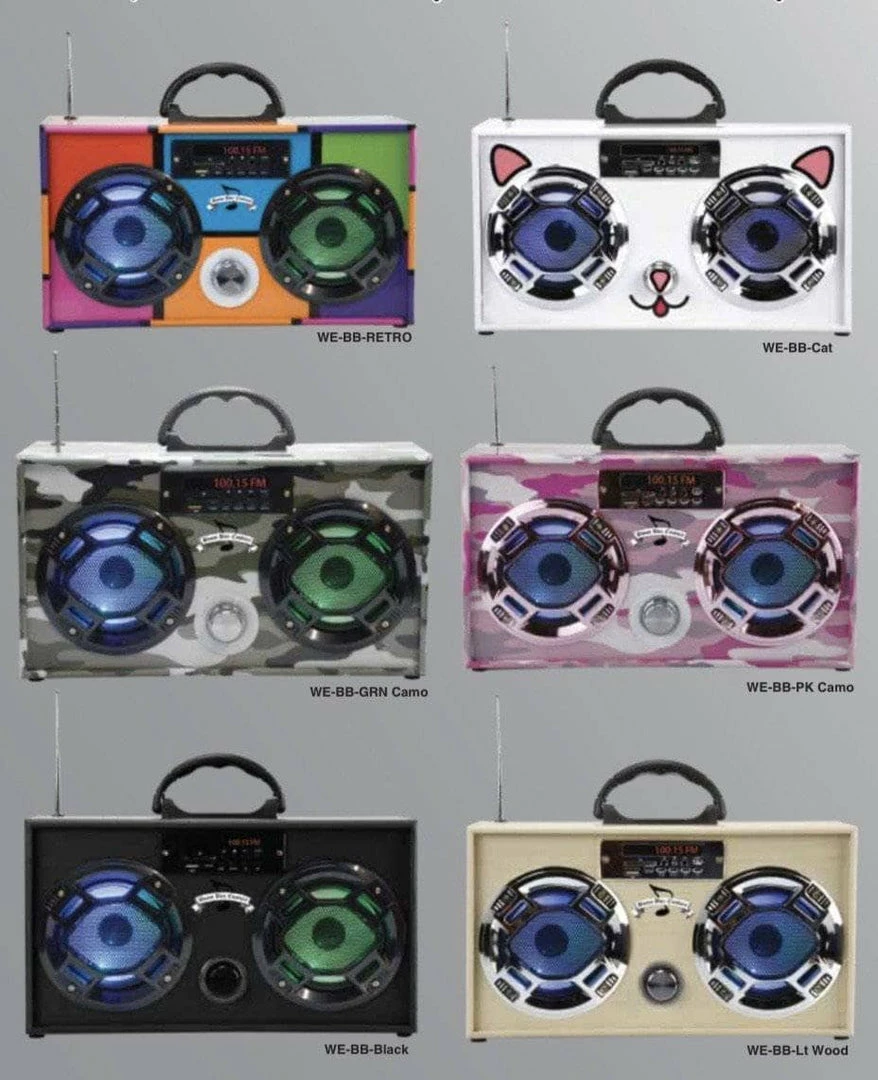 Wireless Express Bling Mini LED BoomBox Speakers Girls