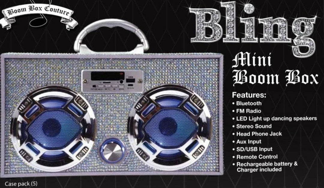 Wireless Express Bling Mini LED BoomBox Speakers Girls