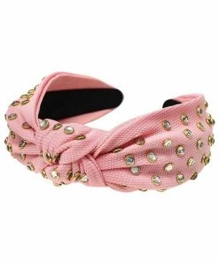 Lola + The Boys Hair Accessories Crystal Studded Knot Headband