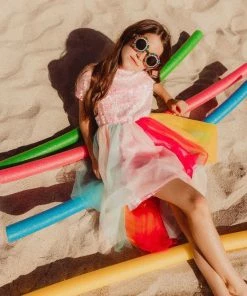 Lola + The Boys Double Rainbow Crystal Sunglasses