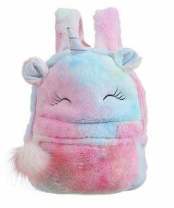 Lola + The Boys Backpacks Fuzzy Tie Dye Unicorn Backpack