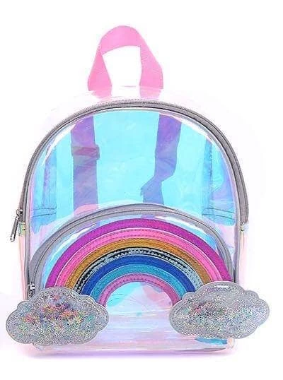 Lola + The Boys Holographic Mini Rainbow Backpack Girls