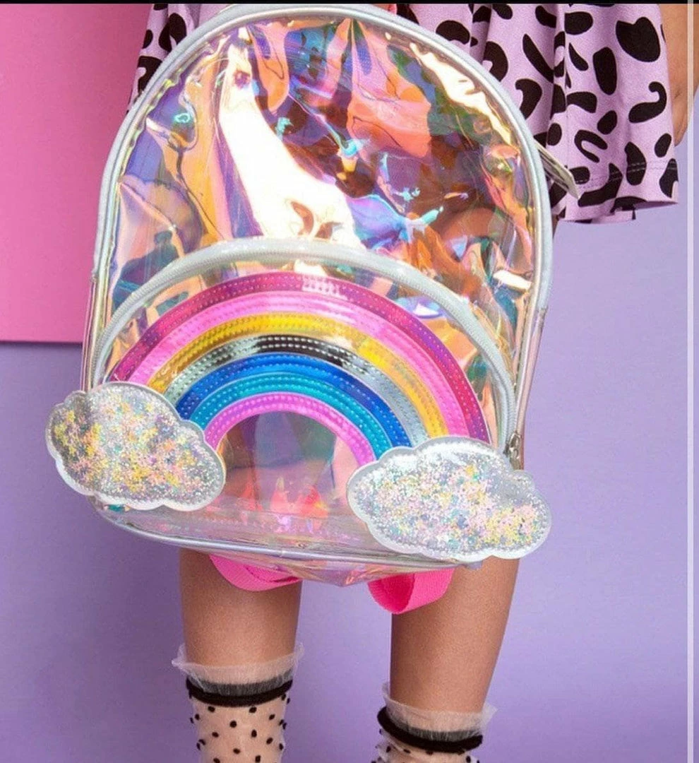 Lola + The Boys Holographic Mini Rainbow Backpack Girls