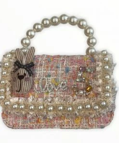 Lola + The Boys Girls Love Diamond Tweed Bunny Purse