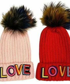 Lola + The Boys Love Fur Pom Hat Girls