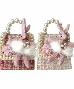 Lola + The Boys Girls Mini Basket Bunny Lace Purse