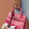 Lola + The Boys Girls Mini Faux Croc Purse With Horse