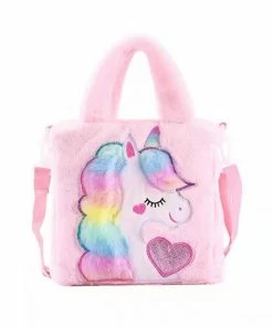 Lola + The Boys New Arrivals Unicorn Love Fuzzy Purse
