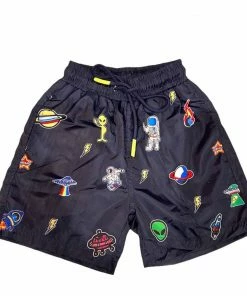 Lola + The Boys Alien Patch Swim Trunks