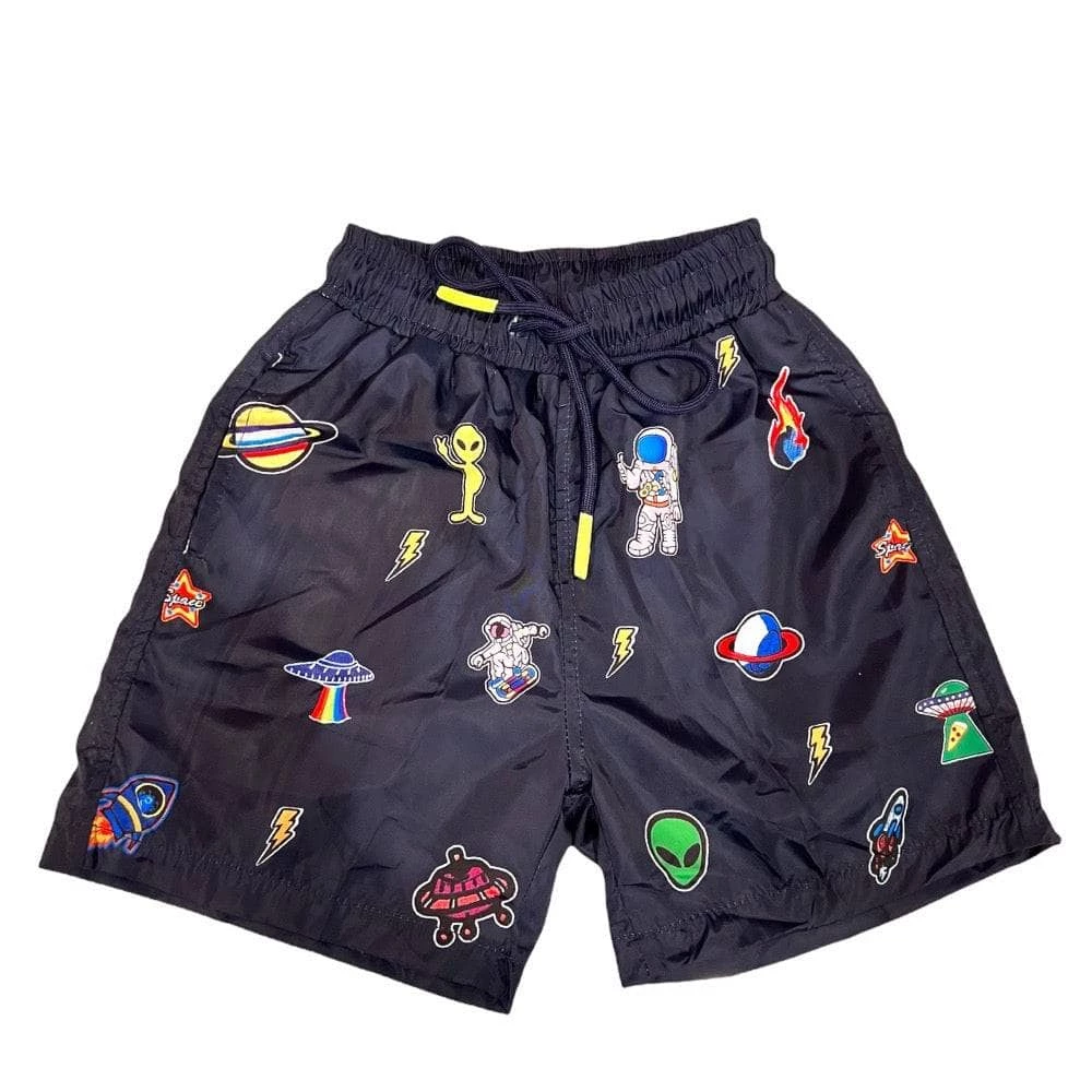 Lola + The Boys Alien Patch Swim Trunks