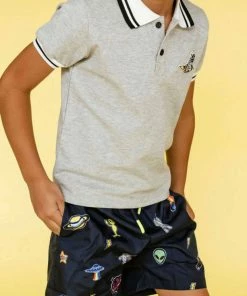 Lola + The Boys Alien Patch Swim Trunks