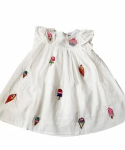 Lola + The Boys New Arrivals All About Beaded Ice Cream Ruffle Dress