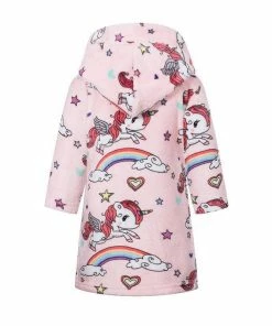 Lola + The Boys Girls Pinky Unicorn Bath Robe