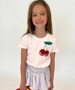 Lola + The Boys Beaded Gem Cherry T-Shirt New Arrivals