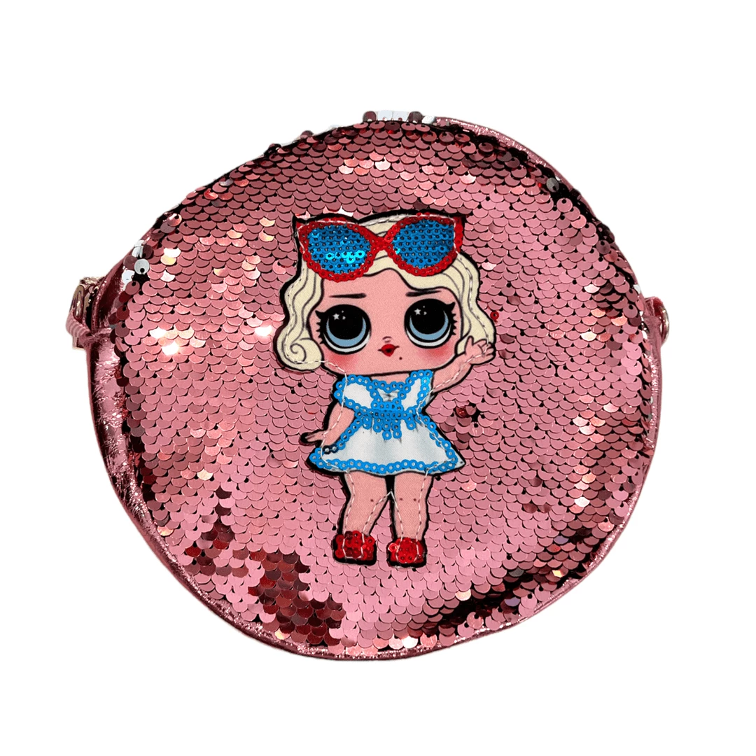 Lola + The Boys Girls Blonde Sequin Doll Crossbody