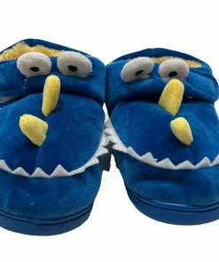 Lola + The Boys Blue Alligator Slippers