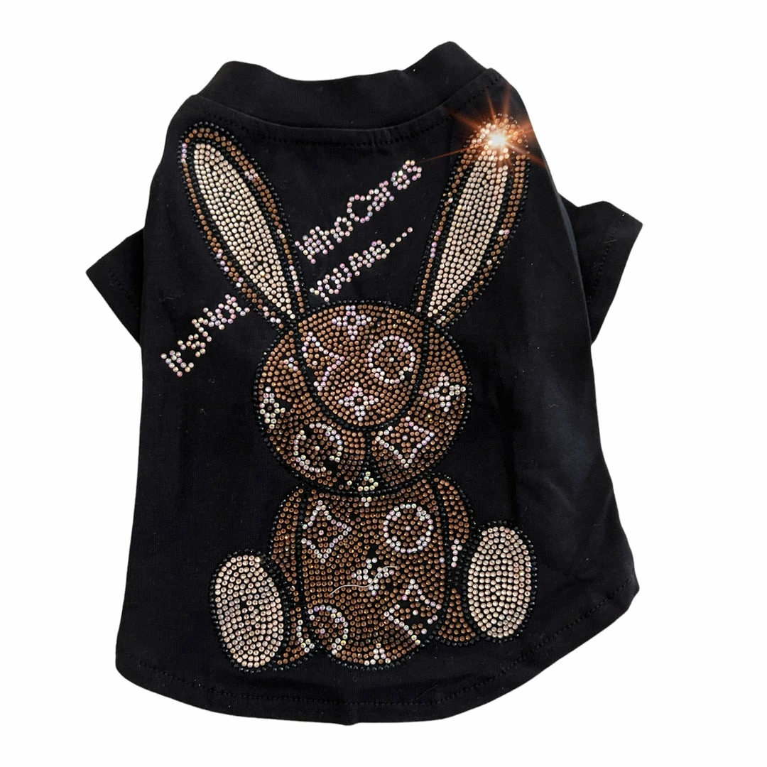 Lola + The Boys New Arrivals Fancy Rhinestone Pup Shirt