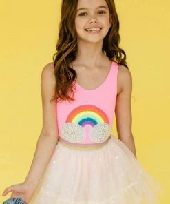 Lola + The Boys Pearl Clouds Rainbow Swimsuit