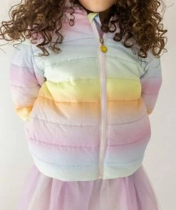 Lola + The Boys Ombre Puffer Lightweight Jacket