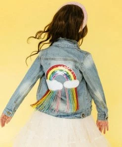 Lola + The Boys Crystal Rain Denim Jacket New Arrivals