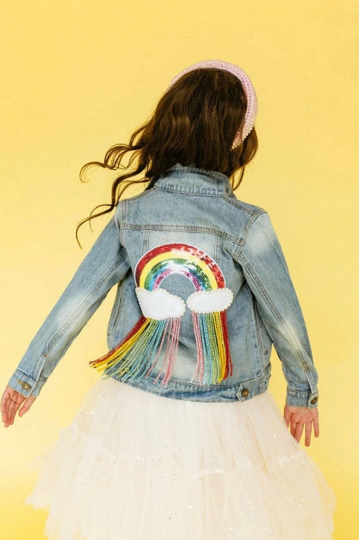 Lola + The Boys Crystal Rain Denim Jacket New Arrivals