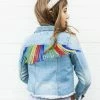 Lola + The Boys Crystal Rainbow Tassel Denim