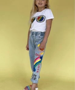 Lola + The Boys Scribble Rainbow Jeans