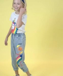 Lola + The Boys Scribble Rainbow Jeans