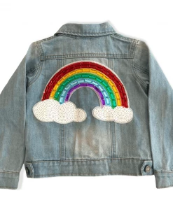 Lola + The Boys Somewhere Over The Rainbow Denim Jacket Girls