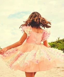 Lola + The Boys New Arrivals 3D Butterfly Puffy Sleeve Dress PREORDER Ships 7/20