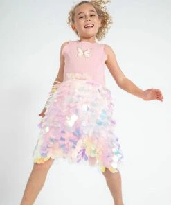 Lola & The Boys Butterfly Paillette Dress