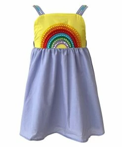 Lola + The Boys Girls Crystal Rainbow Sun Dress