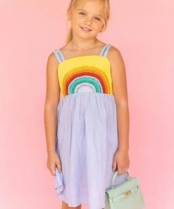 Lola + The Boys Girls Crystal Rainbow Sun Dress