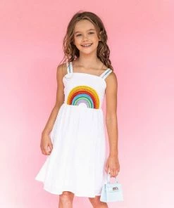 Lola + The Boys Girls Crystal Rainbow Sun Dress