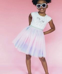 Lola + The Boys Crystal Unicorn Tutu Dress
