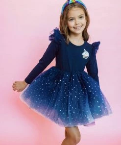 Lola + The Boys Girls Unicorn Stardust Tutu Dress