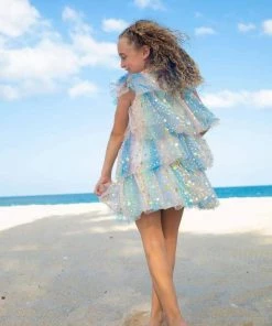 Lola + The Boys Girls Pastel Stars Dress