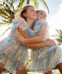 Lola + The Boys Girls Pastel Stars Dress