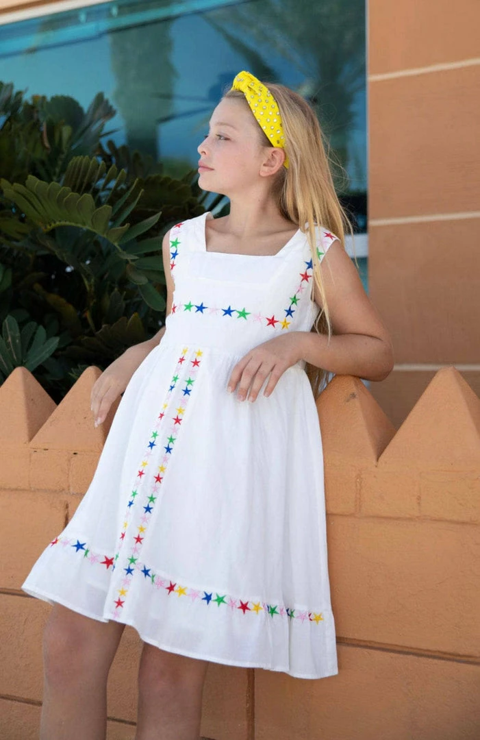 Lola + The Boys Rainbow Stars Day Dress