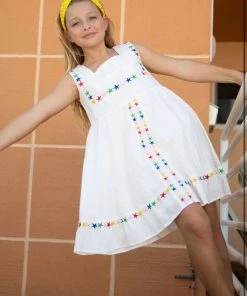 Lola + The Boys Rainbow Stars Day Dress