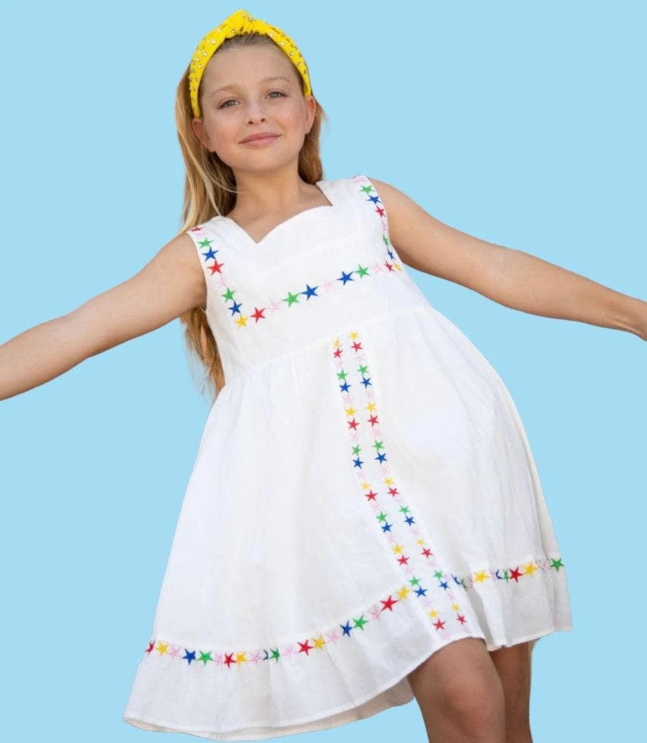 Lola + The Boys Rainbow Stars Day Dress
