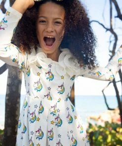 Lola + The Boys Rainbow Unicorn Dream Dress Girls