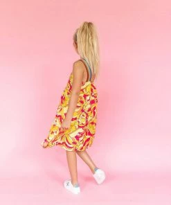 Lola + The Boys Retro Rainbow Dress Girls