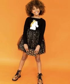 Lola + The Boys Sleepy Unicorn Stardust Tutu Dress Girls