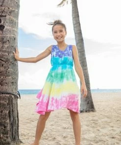 Lola + The Boys Girls South Beach Tie Dye Dress