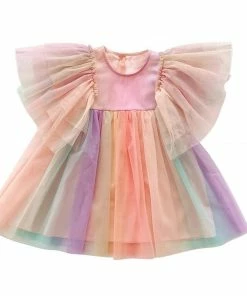 Lola + The Boys Sunset Rainbow Tulle Dress Girls