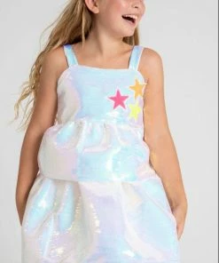 Lola + The Boys Tiered Stars Sequin Dress New Arrivals