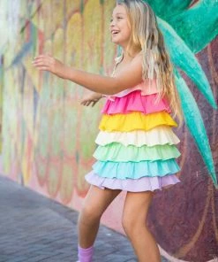 Lola + The Boys Ruffle Pastel Sun Dress New Arrivals