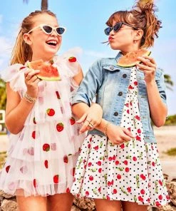 Lola + The Boys Strawberry Tulle Dress